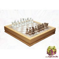 Шахматы каменные стандартные (высота короля 3,50")