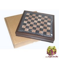 Шахматы каменные Европейские (высота короля 3,50") - вид 4 миниатюра